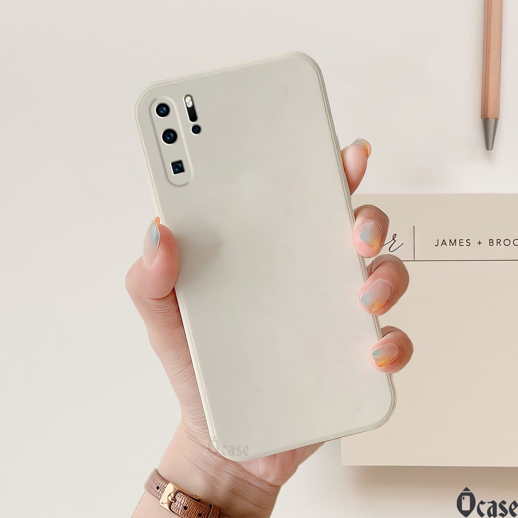 Ốp lưng Huawei P30 Pro in hình gấu cạnh viền vuông có bảo vệ camera
