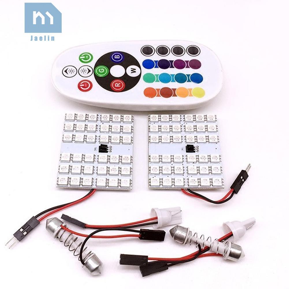 Set 2 Bảng Đèn Led 16 Màu Rgb Điều Khiển Từ Xa Dùng Để Trang Trí Nội Thất Xe Ô Tô