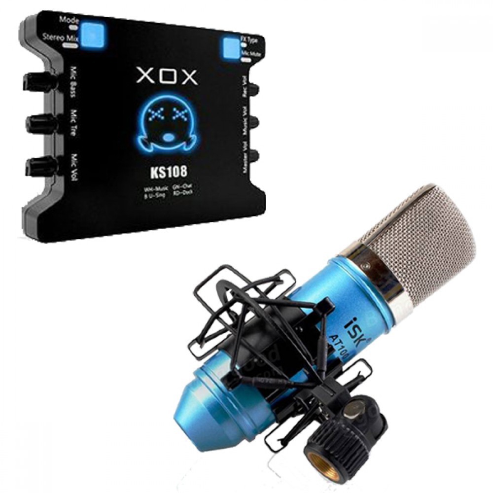 [Mã ELHACE giảm 4% đơn 300K] [Freeship toàn quốc từ 50k] combo Mic At100 và soundcard K10 full phụ kiện