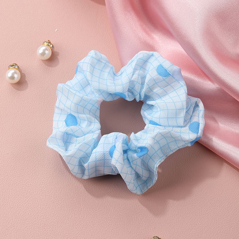 Dây cột tóc vải scrunchies chấm bi xinh xắn đủ màu DCB