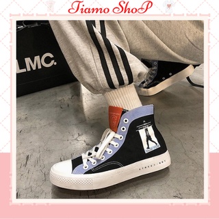 Giày Sneaker Nam Cổ Cao Phối Màu Hot 2021, Giá Sập Sàn