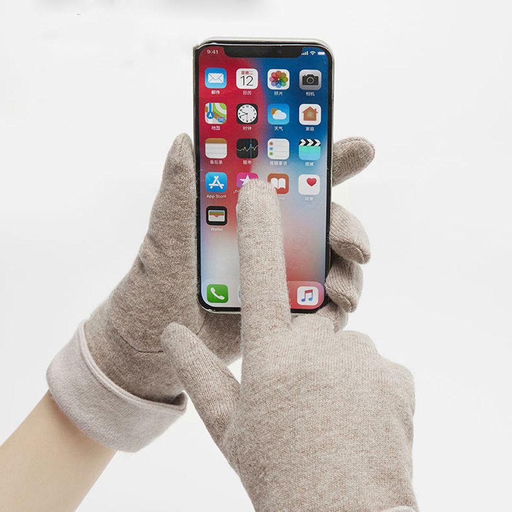 IVORY Găng Tay Nhung Giữ Ấm Thoáng Khí Thời Trang Nữ