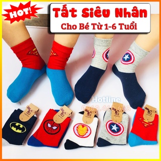 Tất chân cho bé trai . bít tất in hình siêu nhân cho bé