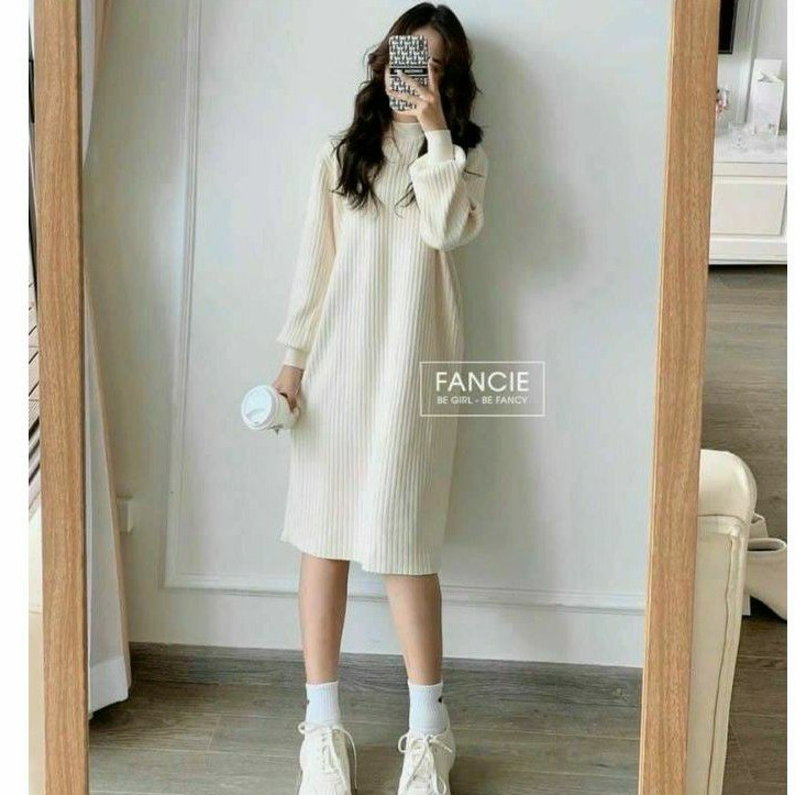 Đầm gân đũa form suông hàng cao cấp