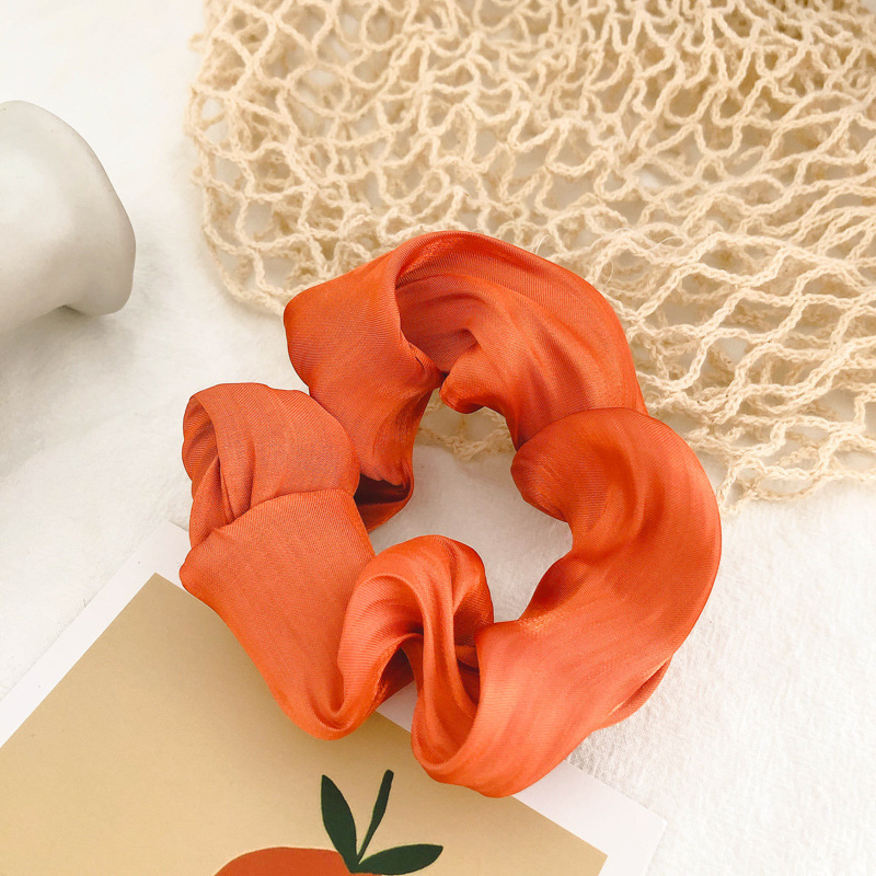 Dây Buộc Tóc Màu Trơn Phong Cách Hàn Quốc Xinh Xắn Cho Nữ