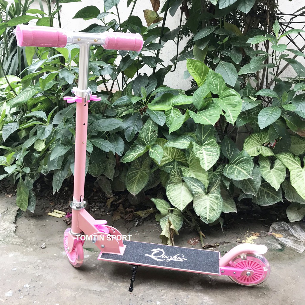 Xe scooter trẻ em cao cấp có chân trống tiện lợi, đèn led, chịu tải đến 50kg cho trẻ từ 3-10 tuổi quà tặng sinh nhật