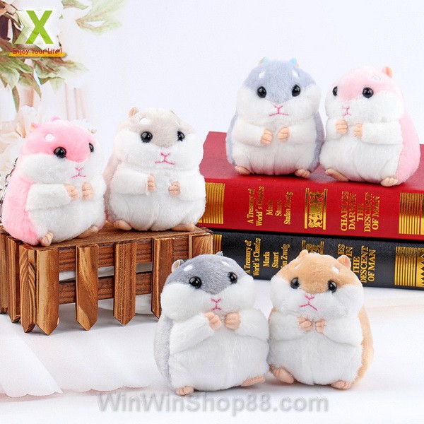 Móc khóa chuột Hamster dễ thương V.3, Móc khóa hình chuột Hamster siêu đáng yêu nhiều màu sắc - Winz.vn