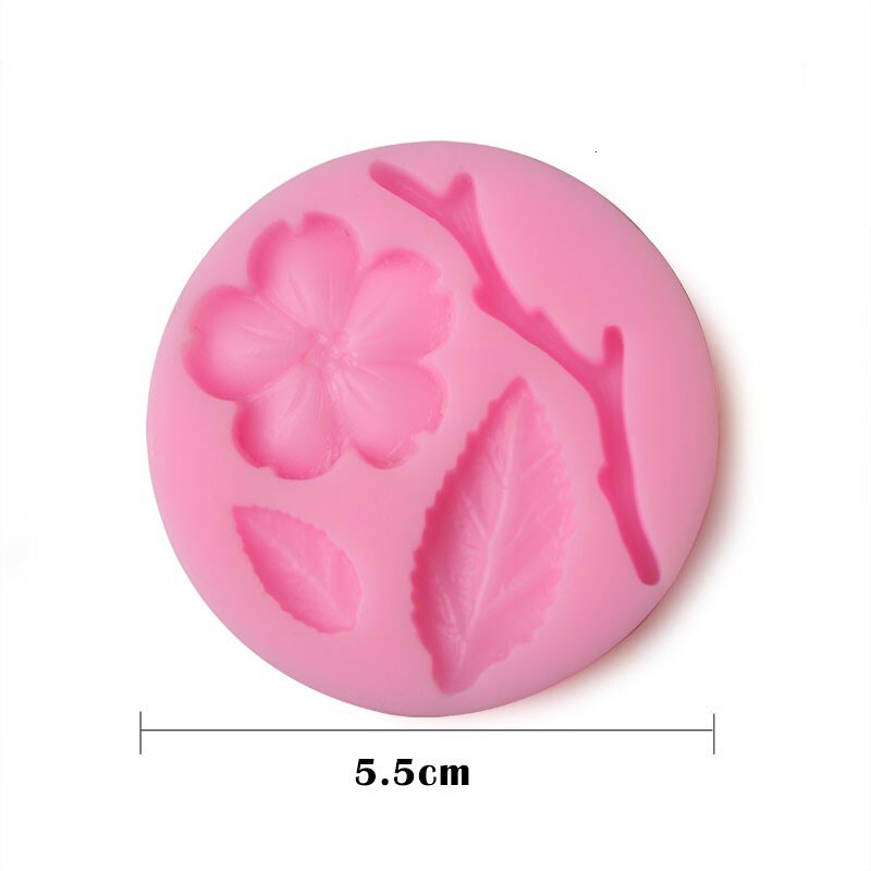 Khuôn silicone trang trí bánh tạo hình hoa mận 3d