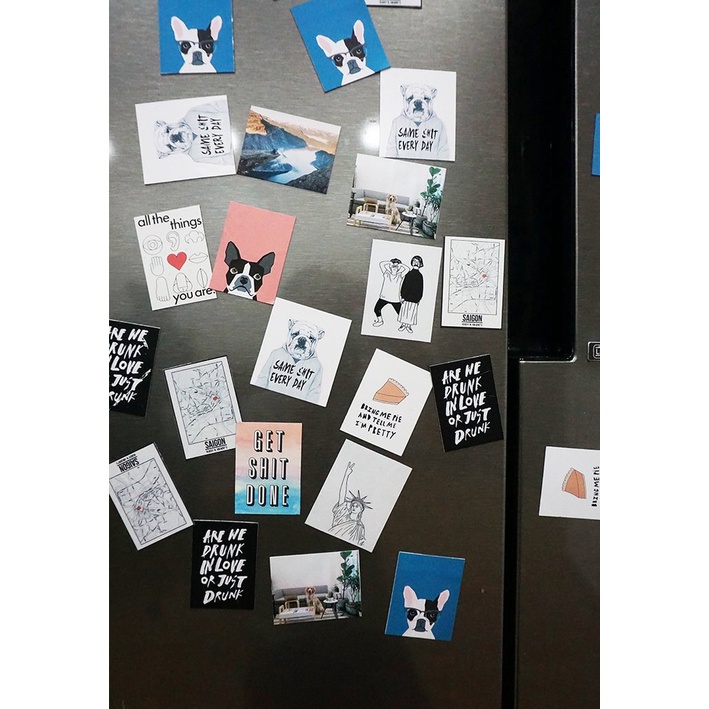 Nam châm hít dán tủ lạnh để trang trí in hình what is done with love is done well