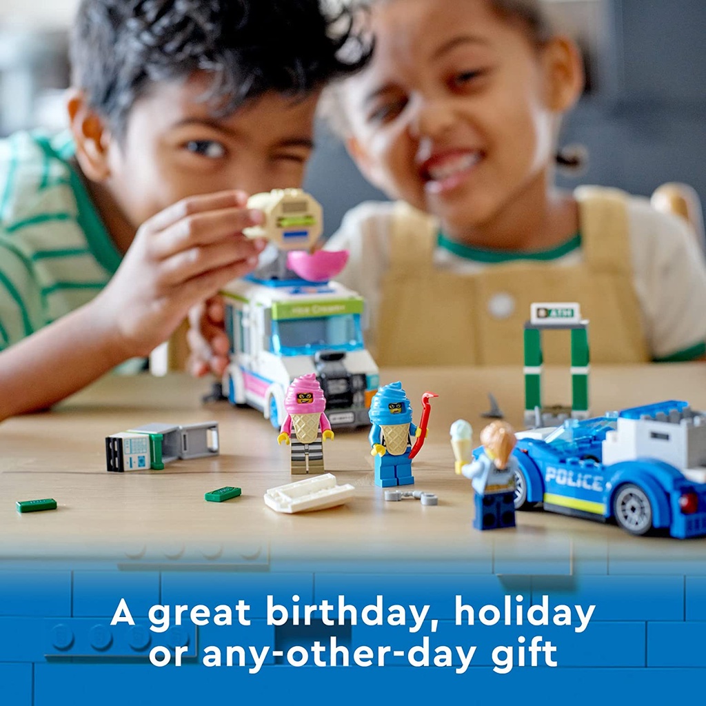 Lego City 60314 - Ice Cream Truck - Bộ xếp hình Lego Xe kem