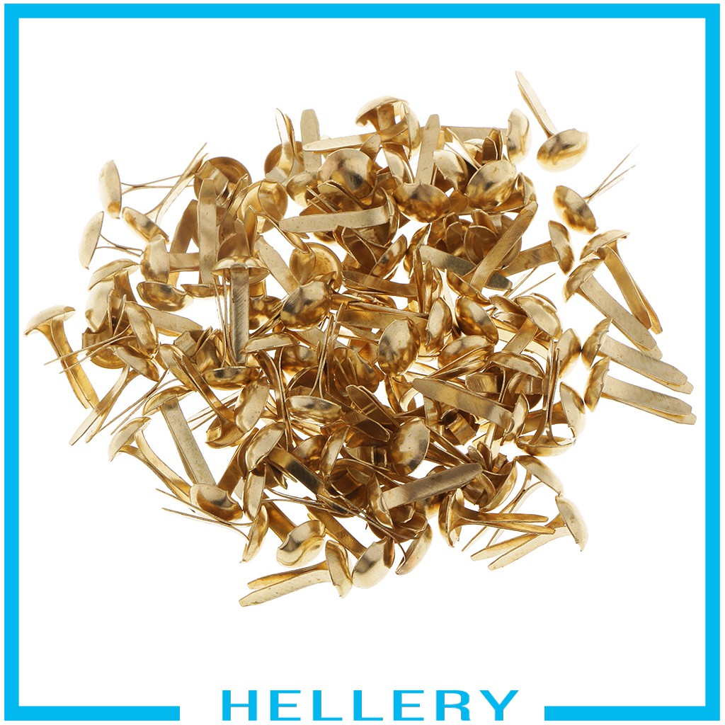 [HELLERY] 200pcs Metal Split Pins Brads Paper Fasteners DIY Scrapbooking Embellishment