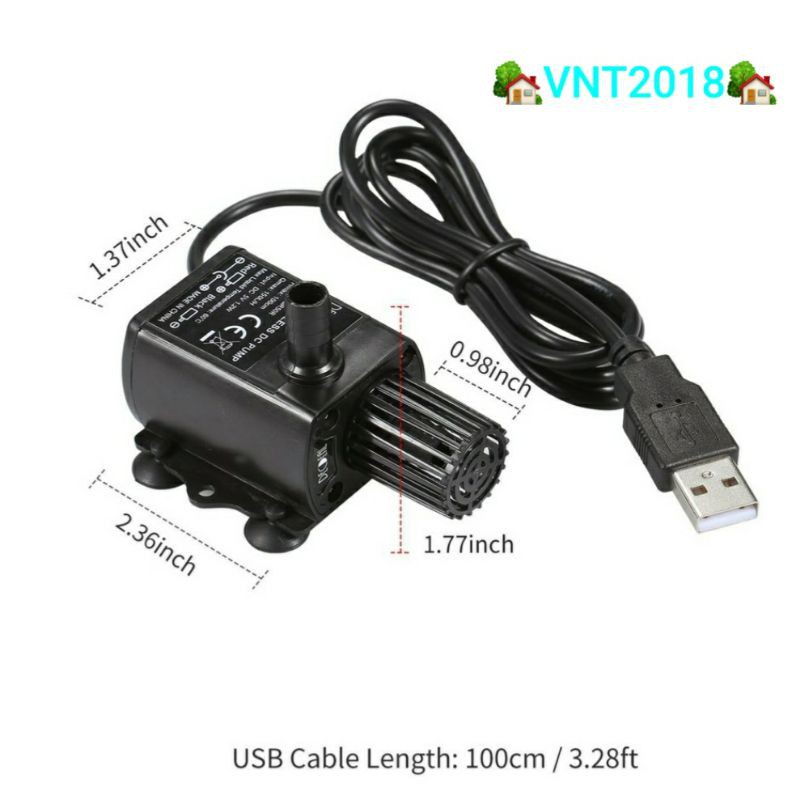 Máy bơm nước mini không gây tiếng ồn 5V-1.2W-2,4W