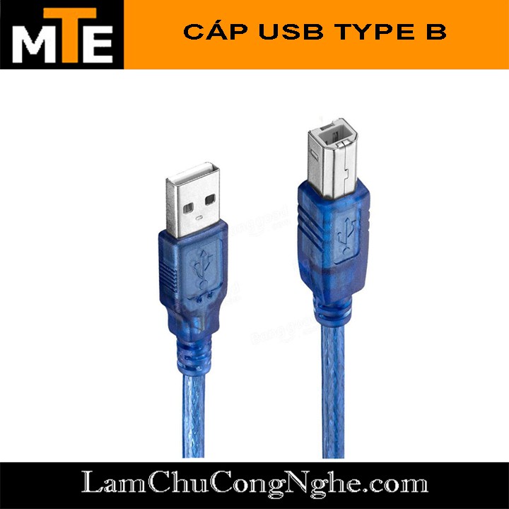 Dây cáp USB type A sang USB type B dài 30cm và 1.5m