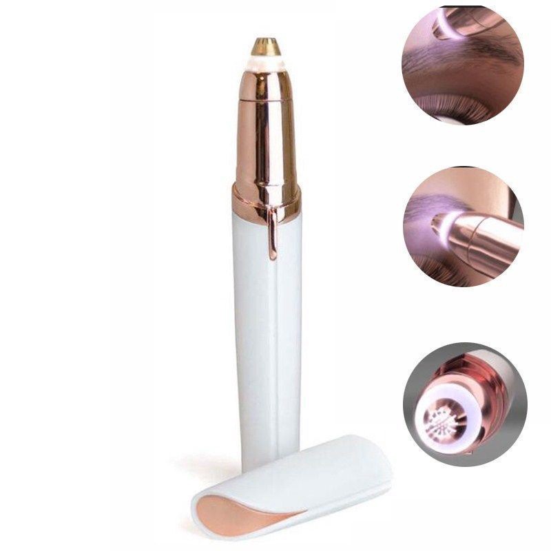 Máy Tỉa Lông Mày Không Đau Tích Hợp Đèn LED Cho Nữ