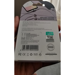 Jack Chuyển Đổi Hoco Ls20 2 Cổng Lightning (màu ngẫu nhiên)