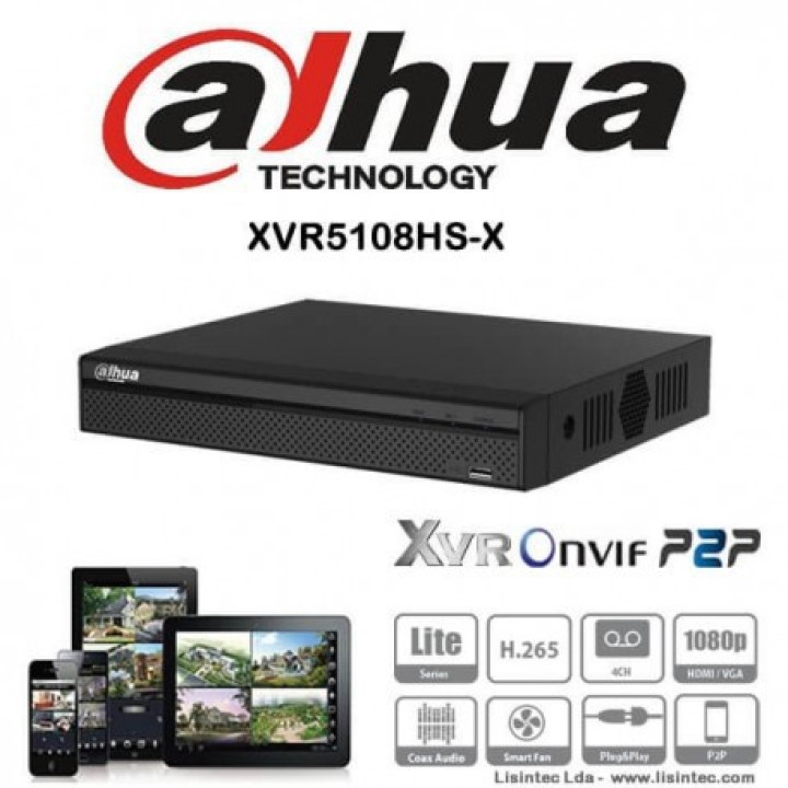 Đầu ghi camera 8 kênh XVR Dahua DHI-XVR5108HS-X tặng ổ cứng 250 GB