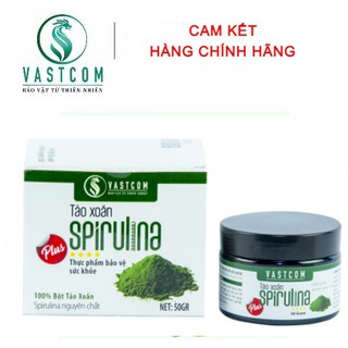 Tảo xoắn Spirulina bột 50g 100% nguyên chất- VASTCOM- dành cho mọi đối tượng cả ăn kiêng, giảm cân DATE 3