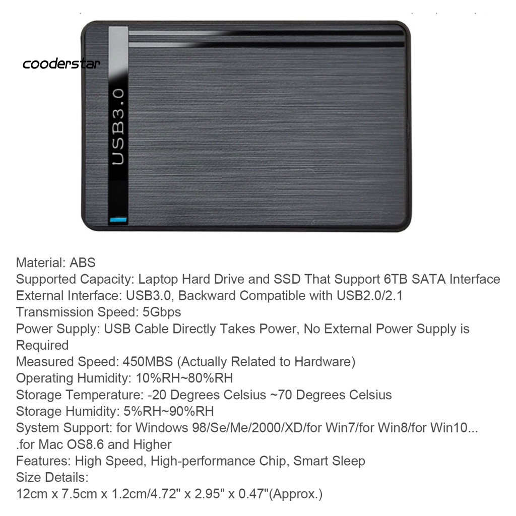 Hộp Đựng Ổ Cứng Gắn Ngoài HDD SSD 2.5 Inch SATA Sang USB 3.0