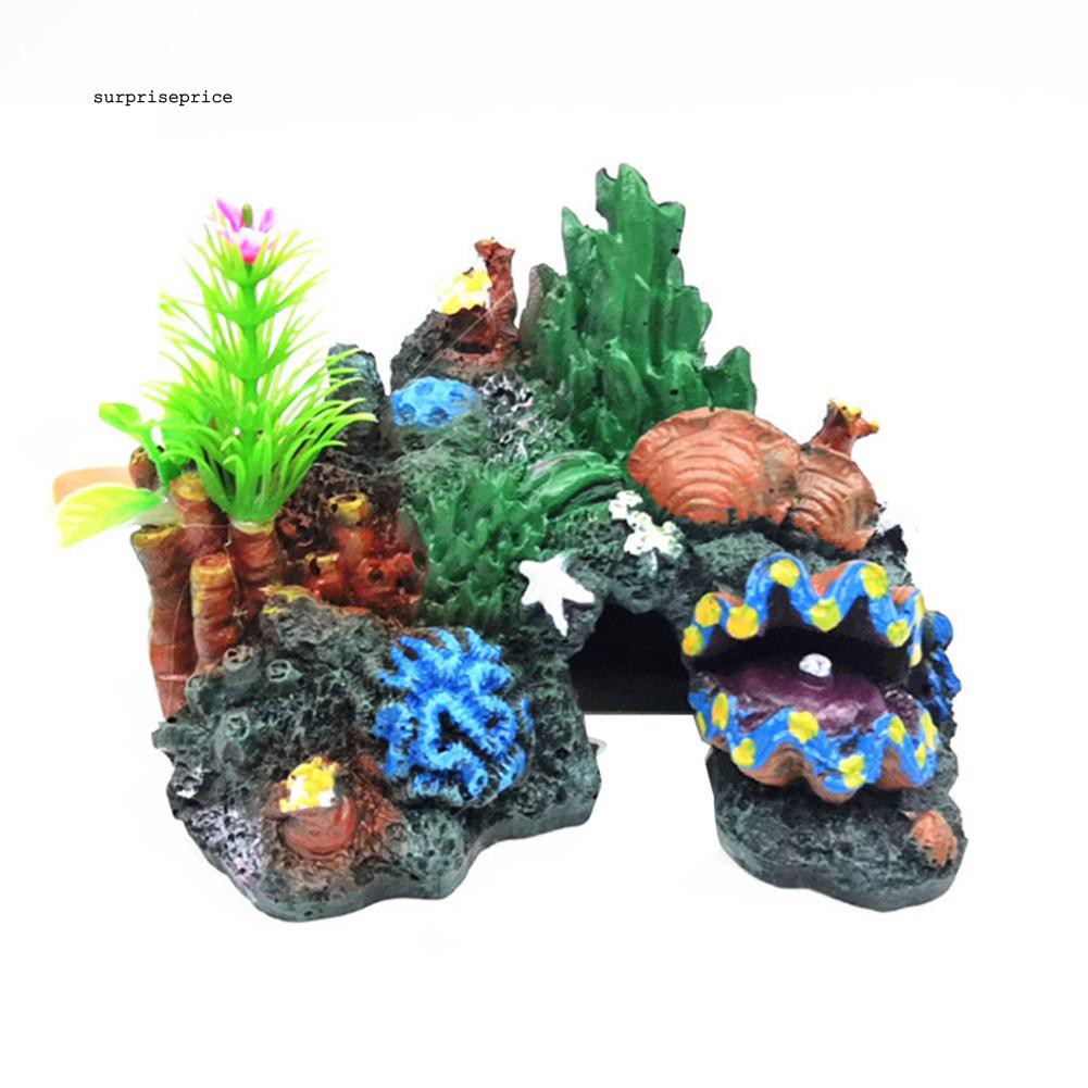 [COD]🚚Fish Tank Ornament Resin Artificial Cave Coral Rockery Landscaping Decoration