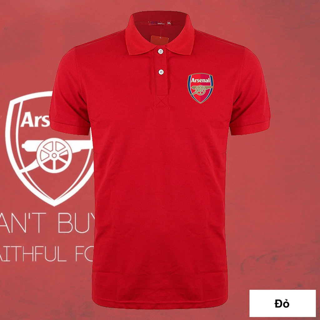 Áo thun polo cổ bẻ ngắn tay Arsenal cao cấp vải đẹp không bông xù trẻ trung sang trọng