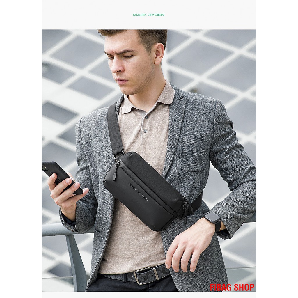 TÚI ĐEO CHÉO NAM MARK RYDEN FI14  Cao Cấp - Chống Thấm Nước - Chính Hãng