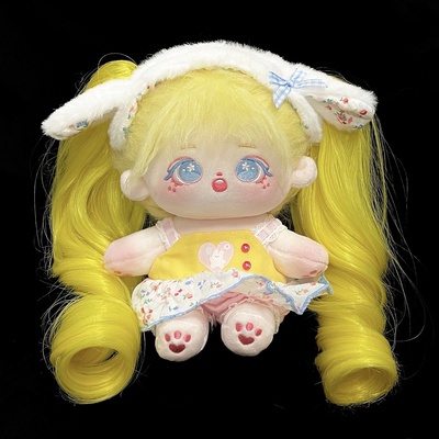 Lọn tóc tơ hai bên cho bé doll 20cm
