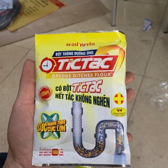 bột thông đường ống, thông tắc cống Tic Tac