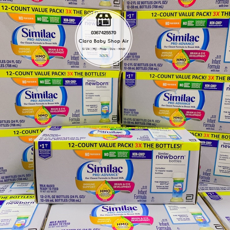 (Air✈️USA date 8/2022) Sữa Nước Similac Pro Advance HMO NON-GMO cho bé từ 0-12 tháng của Mỹ