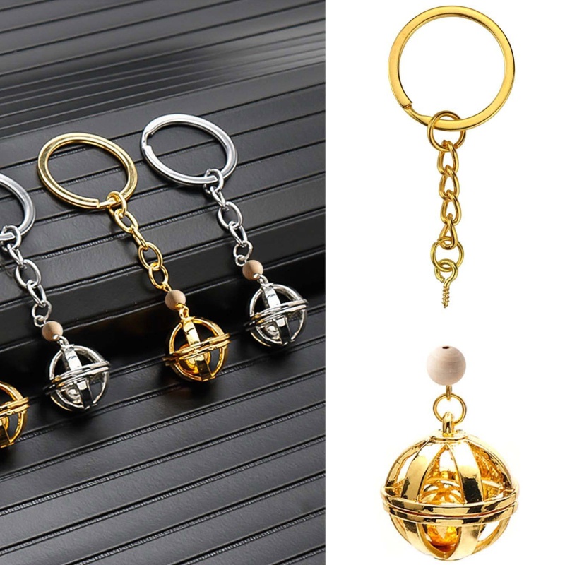 Set 180 Vòng Nhẫn 1Inch Màu Vàng / Bạc Kèm Móc Khóa Tiện Dụng