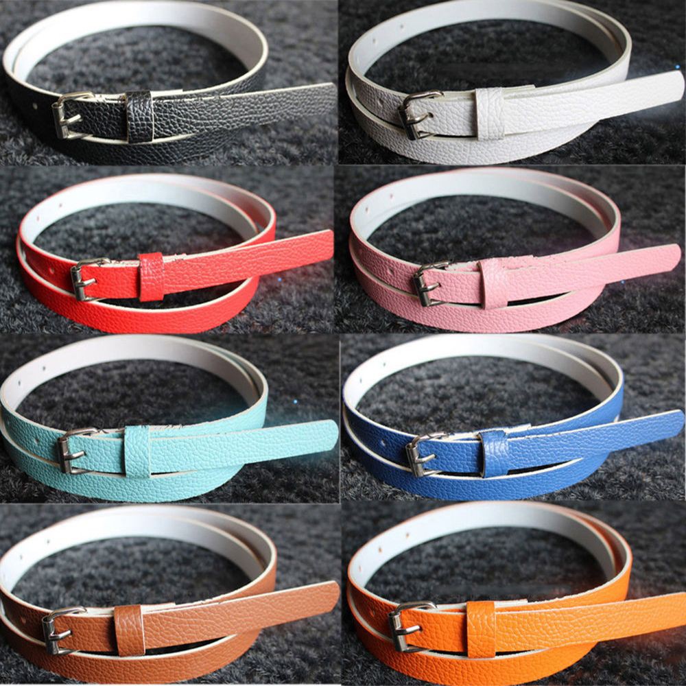 Thắt lưng nữ khóa kim loại 8 màu