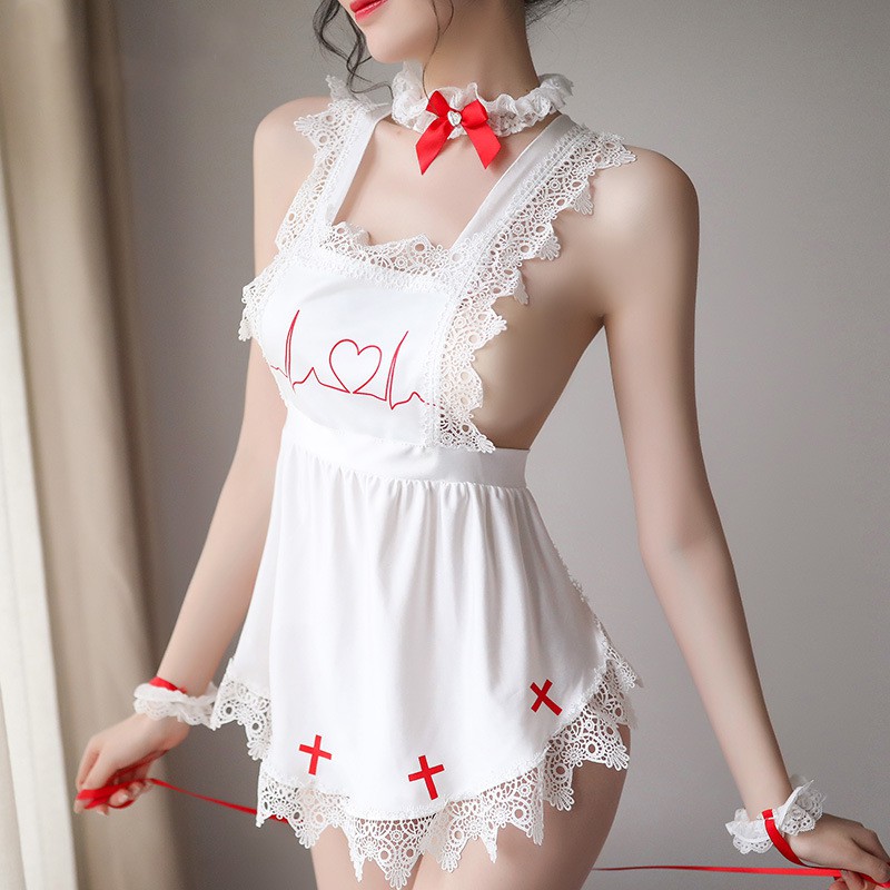 [ Kèm ảnh thật ] Đồ ngủ cosplay y tá costume sexy gợi cảm