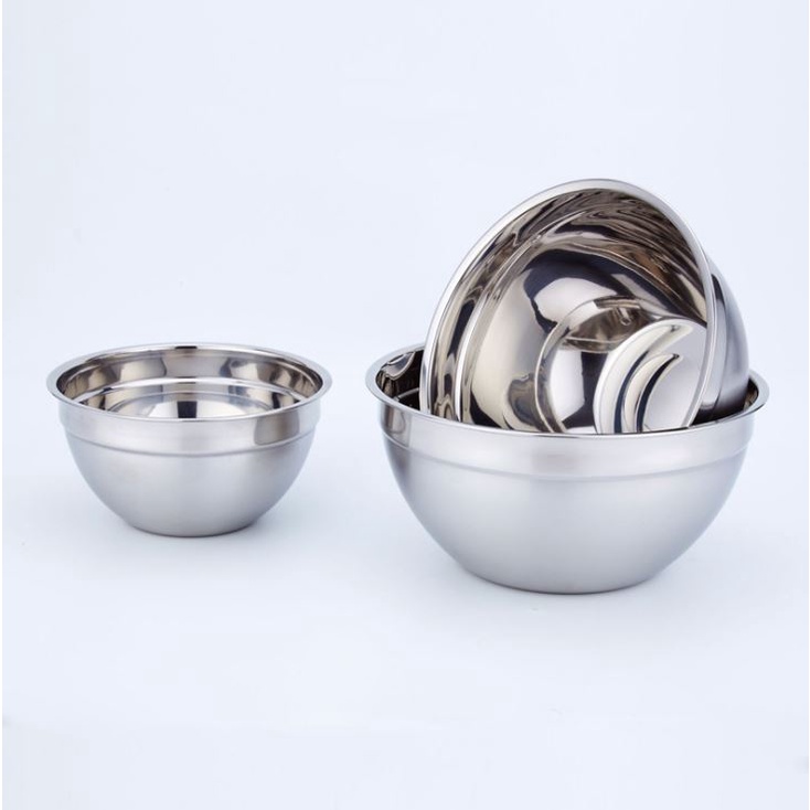 Âu trộn bột/tô trộn bột/ bowl trộn bột inox Full size 20cm-22cm-24cm-26cm-28cm-30cm