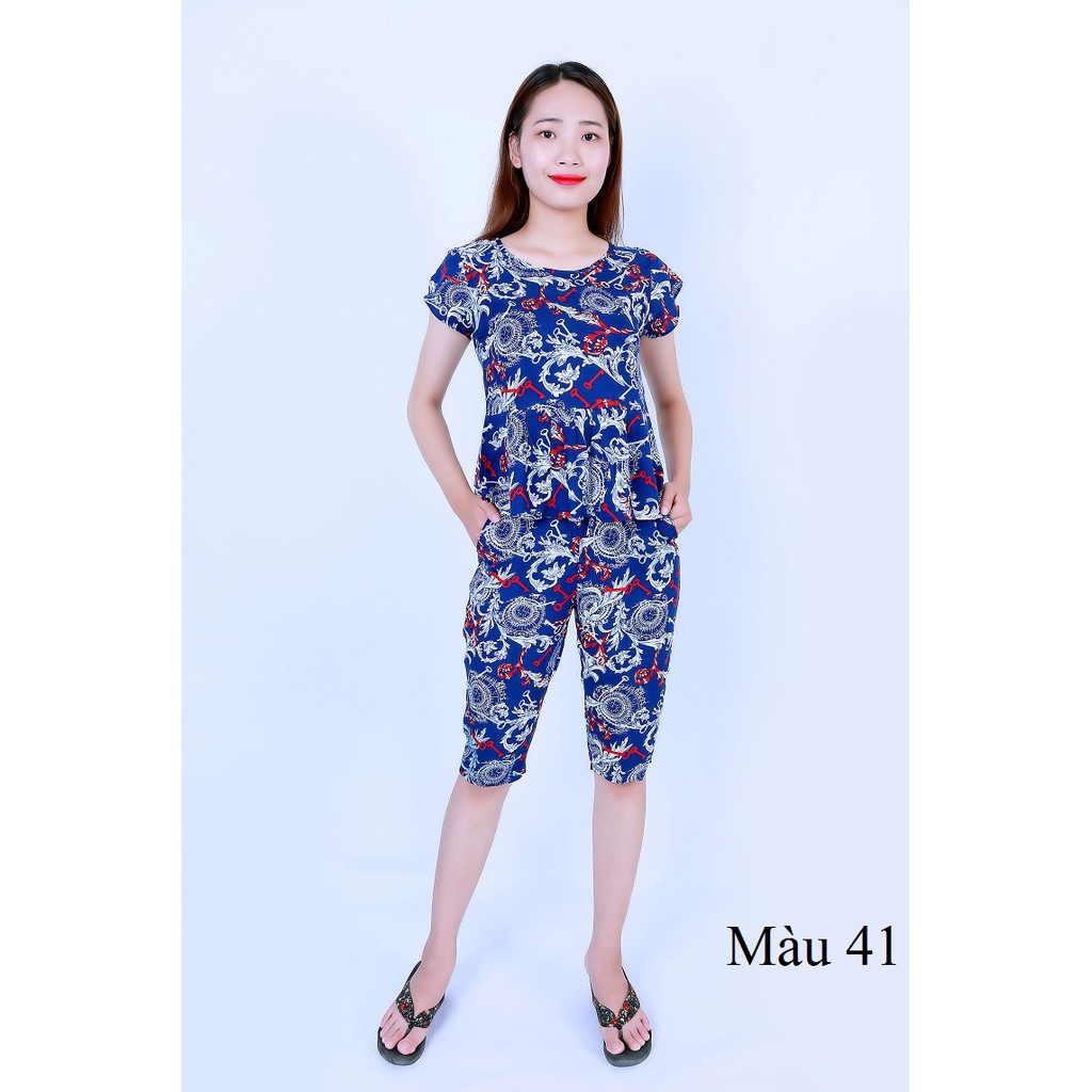 Bộ mặc nhà lanh Vicci BN057 nhiều hoạ tiết