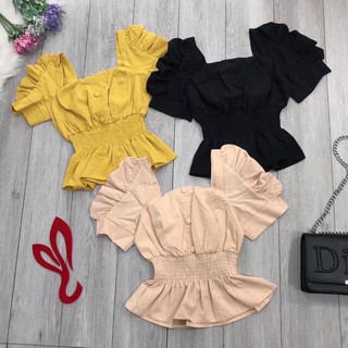 áo peplum nút bọc 55->90kg bigsize