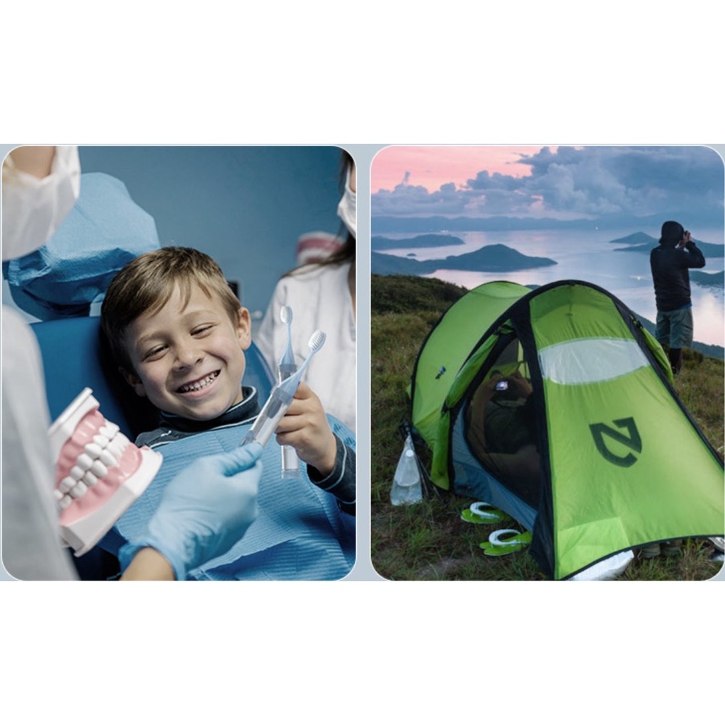 Bàn chải kết hợp tuýp đựng kem du lịch