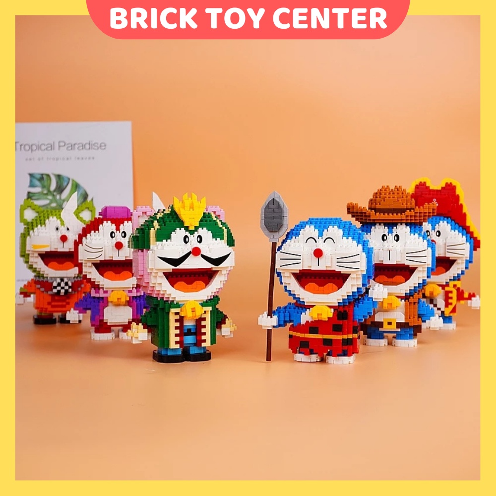 Đồ chơi lắp ráp doraemon LP mô hình nhân vật hoạt hình Doremon và những người bạn