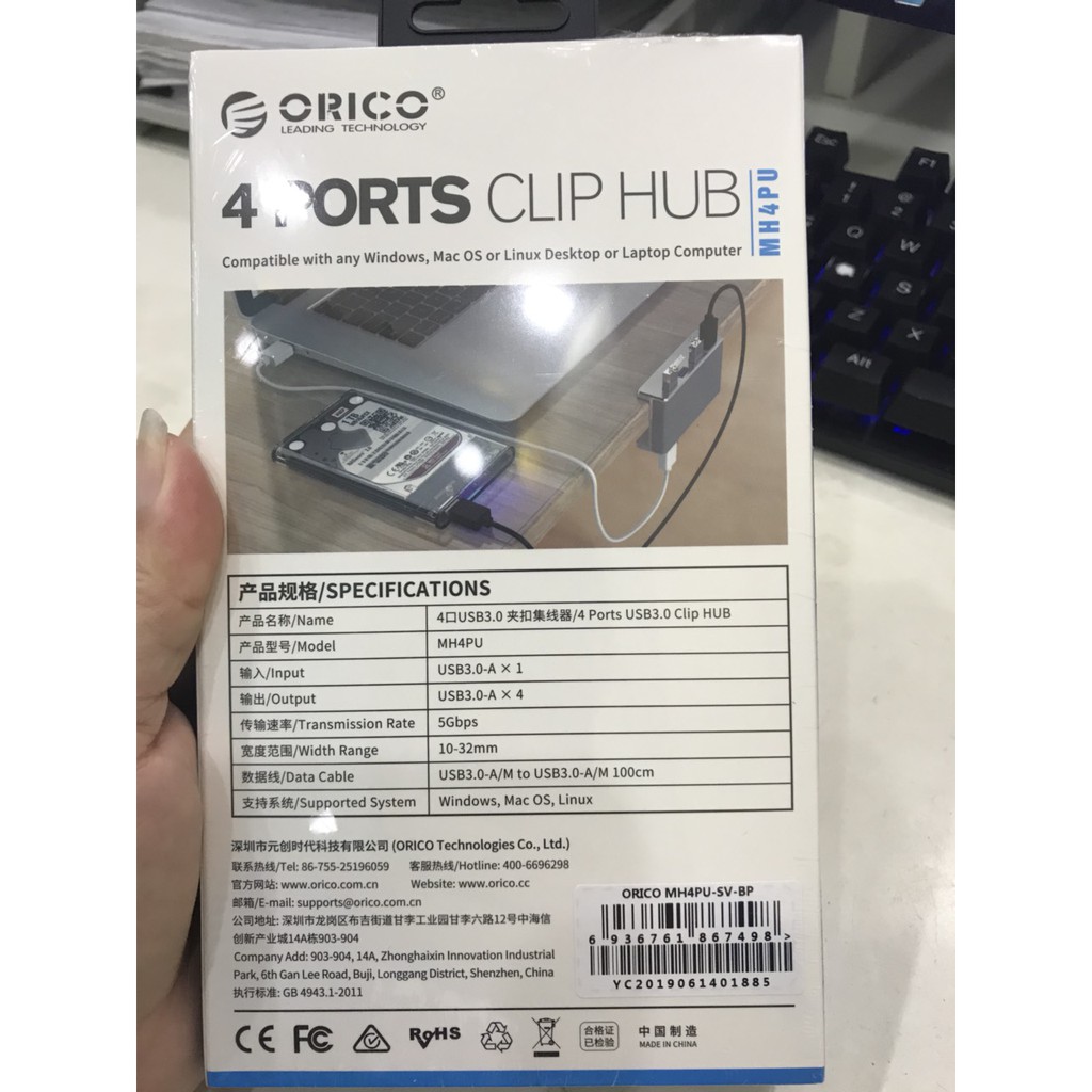 Bộ chia cổng USB Hub 4 ports USB 3.0 Orico MH4PU - Bảo hành chính hãng 12 tháng