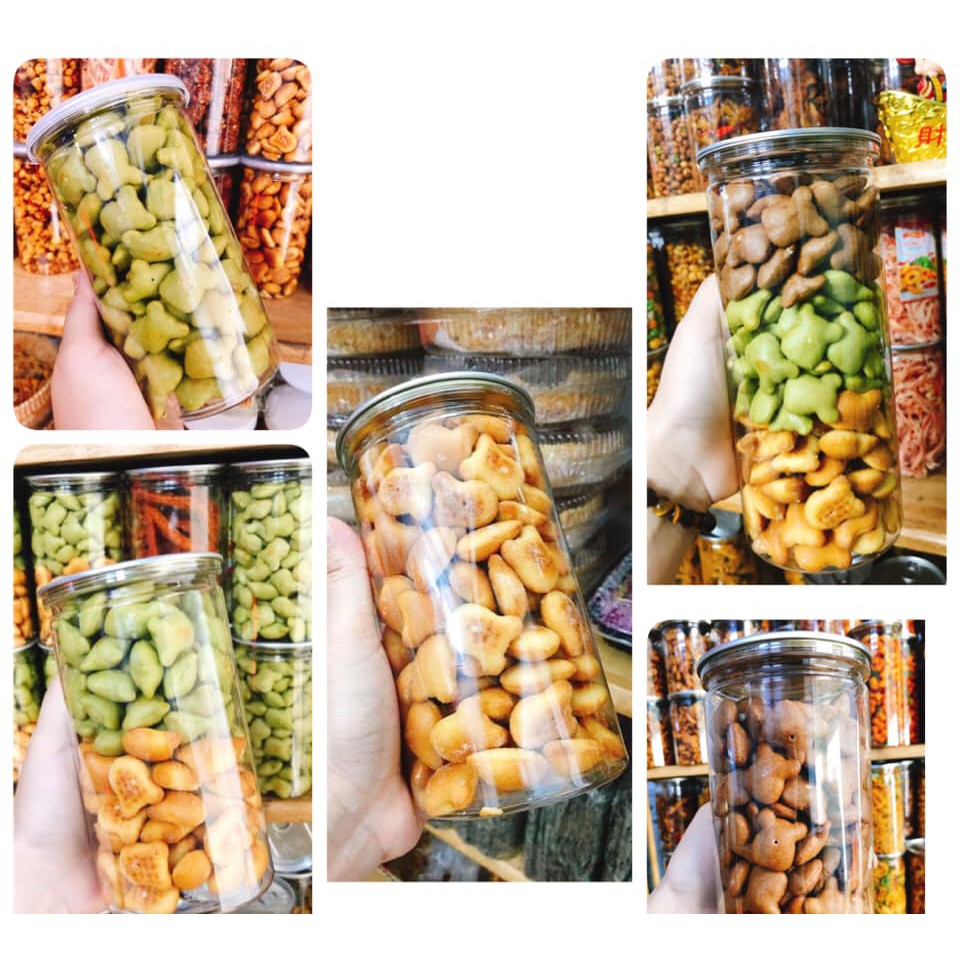 Bánh gấu nhân kem mix 3 vị lon lớn siêu chất lượng, thơm ngon, béo ngậy, đồ ăn vặt tuổi thơ - Ăn vặt Thi Thi