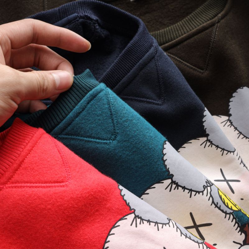 [Mã SR101512 giảm 25% đơn 50K] Áo Sweater Vải Nỉ Thu Đông Cotton 100% , Form Hình In Unisex - 3bros Quần Áo Xuất Khẩu | BigBuy360 - bigbuy360.vn