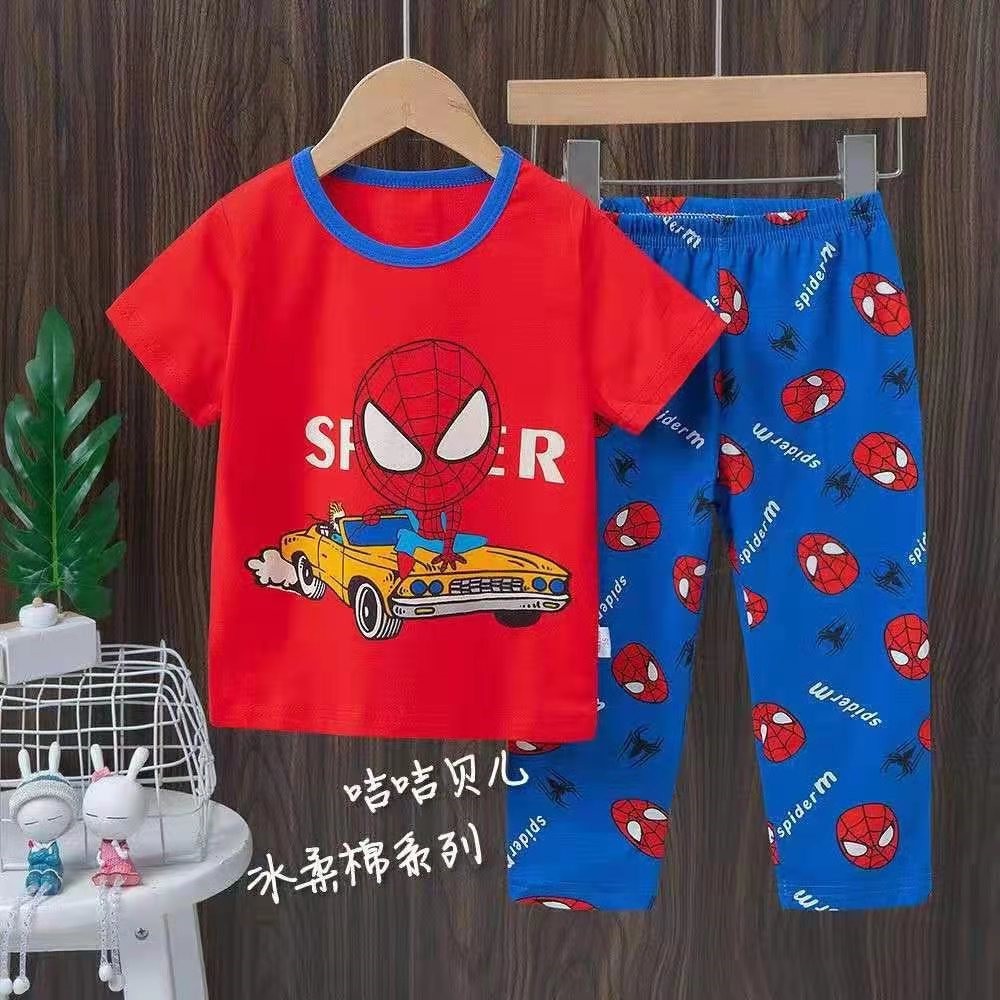 Bộ áo cộc quần dài chất thun cotton hàng JIJIBER cao cấp cho bé trai từ 1-10 tuổi