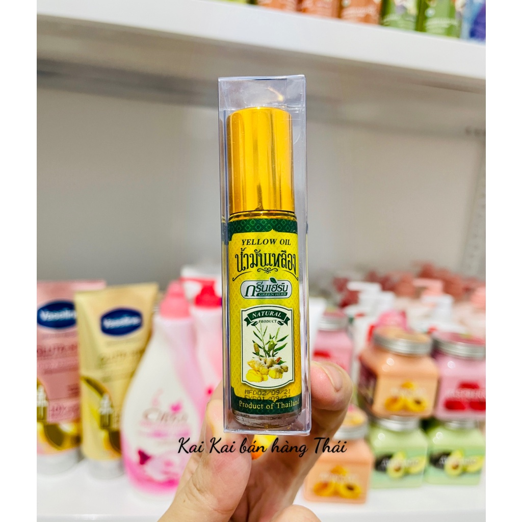 Dầu lăn dầu gió Gừng Thái Lan cực thơm dễ chịu Date mới ( 1 chai )