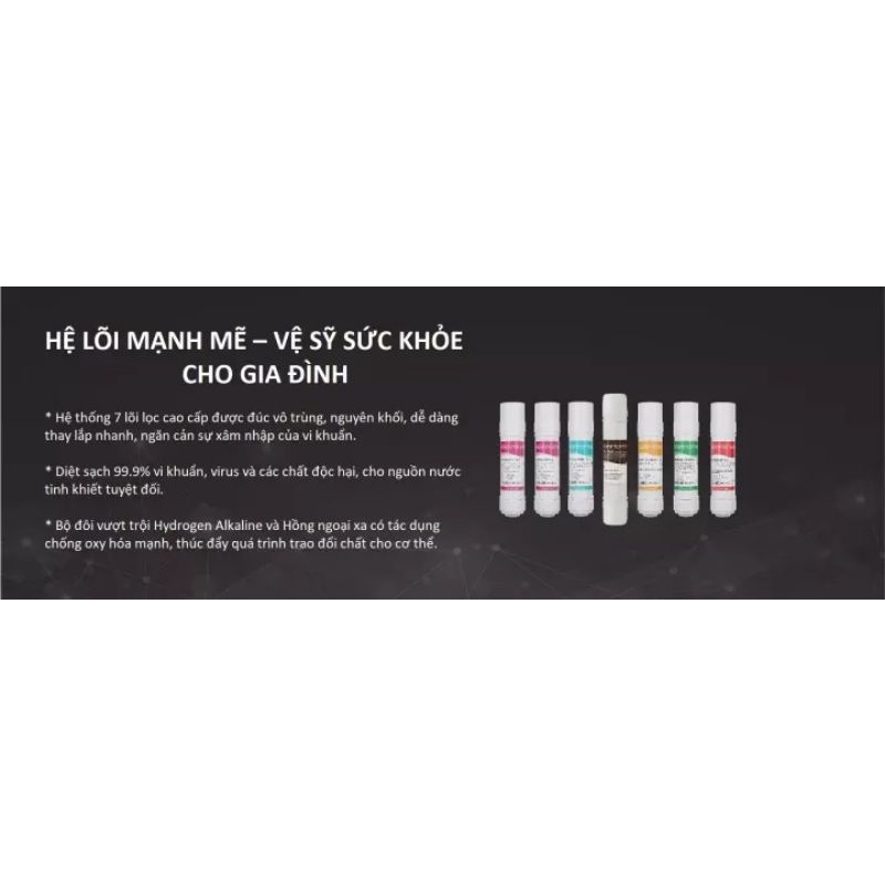 Combo 7 lõi lọc Korihome cho máy model máy Wpk-903, 928 chính hãng (2sed,1pre,1RO,1Post,1Hydrogen,1Far)
