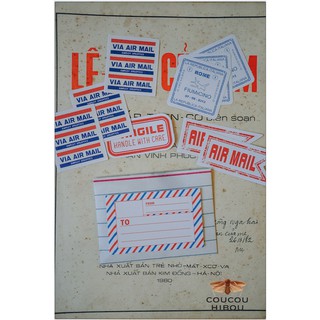 HỘP STICKER LABEL 60 MIẾNG- mẫu air mail