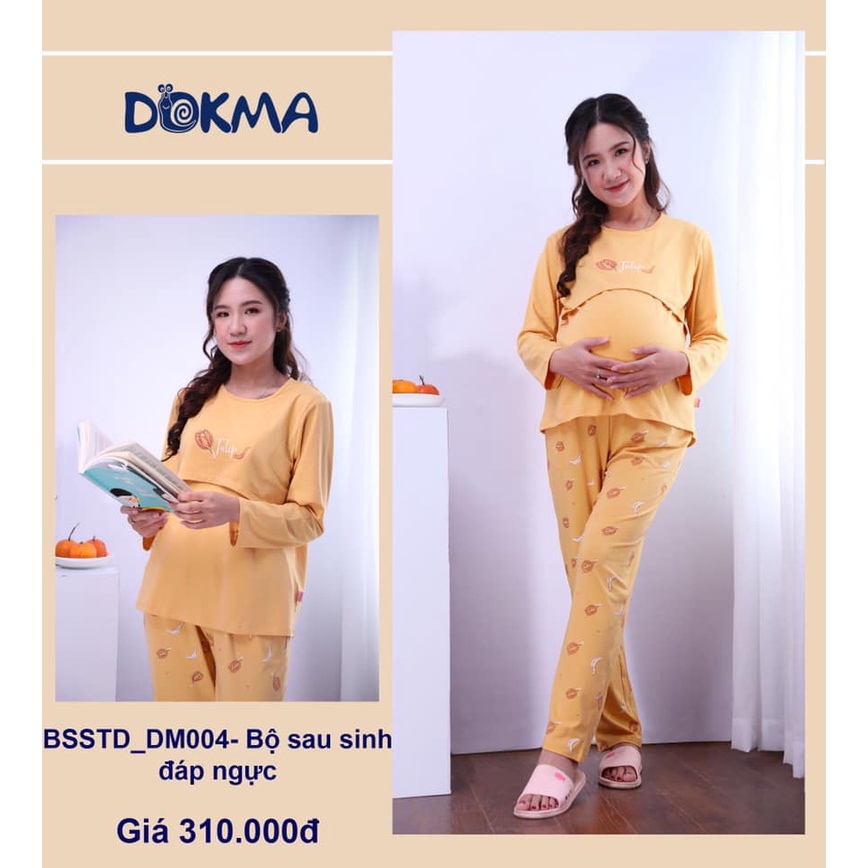 Bộ bầu và sau sinh đáp ngực tay dài Dokma DM004