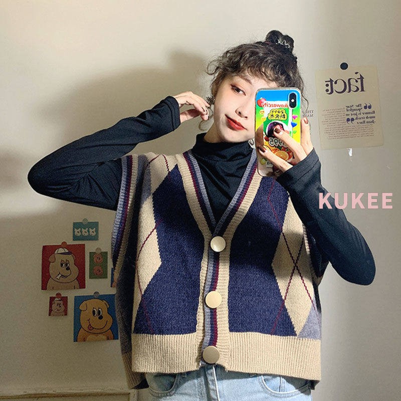 Áo Gile Len Dáng Rộng Họa Tiết Hình Học Phong Cách Hàn Quốc
 Cổ Điển | BigBuy360 - bigbuy360.vn