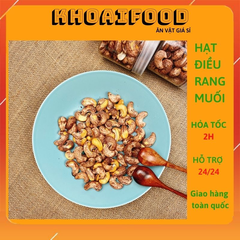 Hạt điều rang muối nguyên hạt ăn vặt dinh dưỡng tốt cho sức khỏe hũ 350 gr