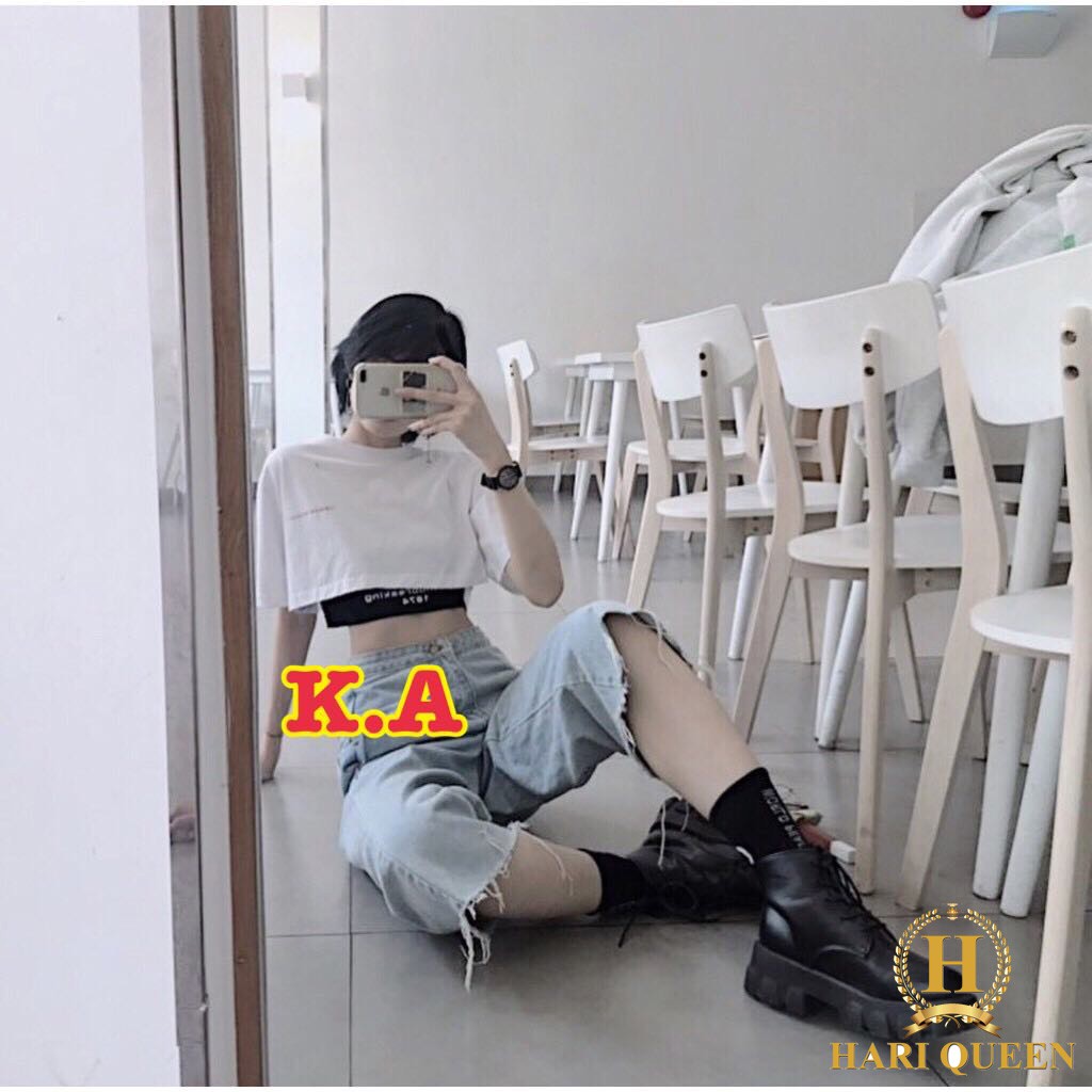 Sét 2 món croptop hình thêu KAN0320
