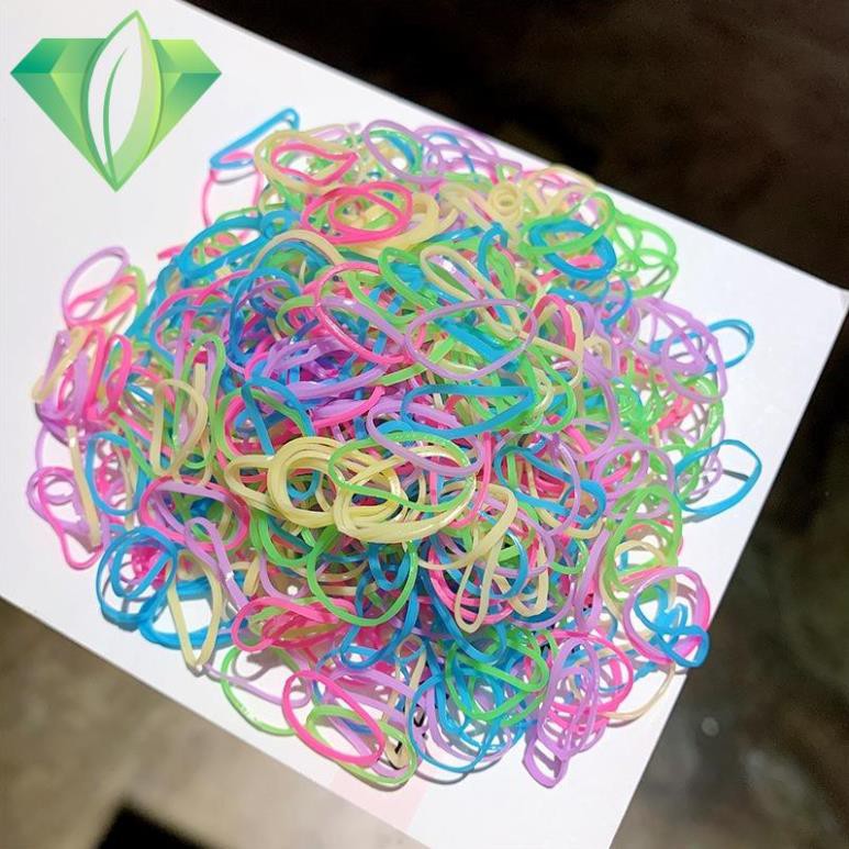 Dây Buộc Tóc SOLANO Dây Chun Buộc Tóc Set 1000 Chun Buộc Tóc Màu Sắc Cho Bé Gái FA-001286