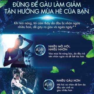 Dầu gội clear men bạc hà 650g