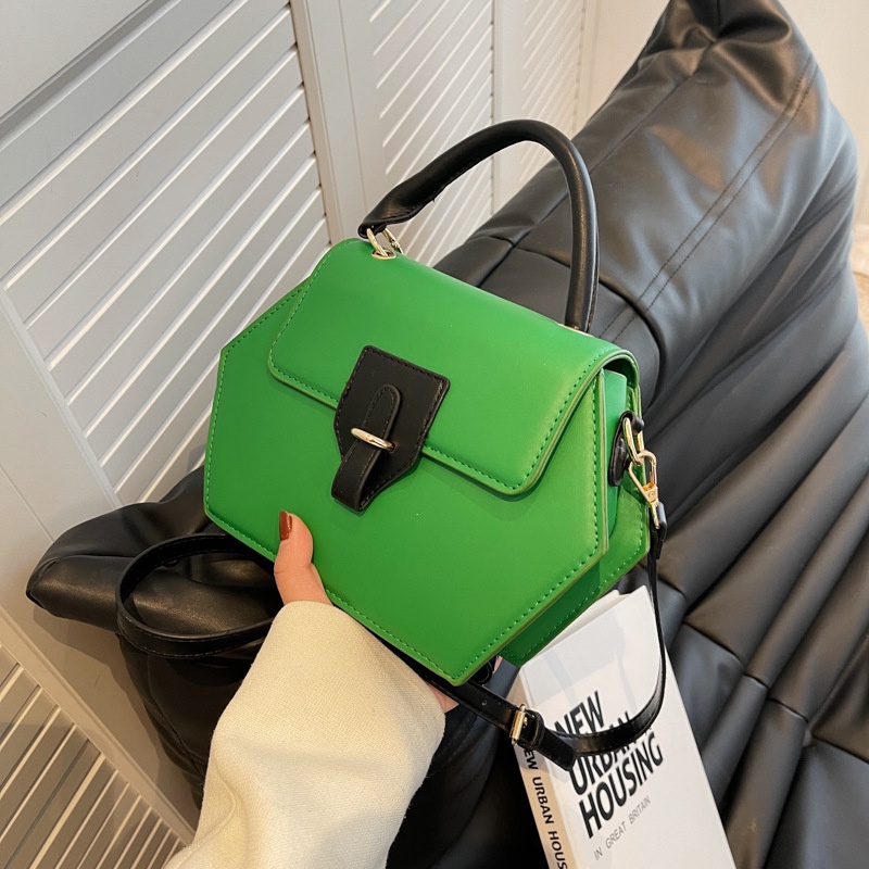 IELGY Túi Đeo Vai Đa Giác Màu Sắc Đơn Giản Thời Trang Cho Nữ